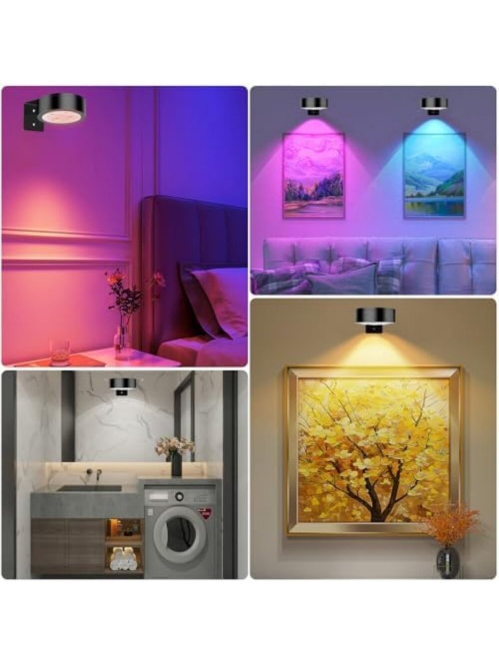 RGB Color Changing LED Picture Frame Lights - Rechargeable, Remote Control - Picture 7 of 7